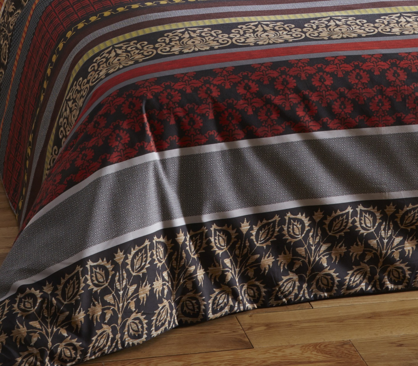 LUXURY INDIAN ETHNIC PRINT DUVET QUILT COVER BEDDING BED LINEN SET